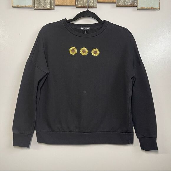Hot Topic Sunflower Crew Sweatshirt Size Small - Picture 4 of 11